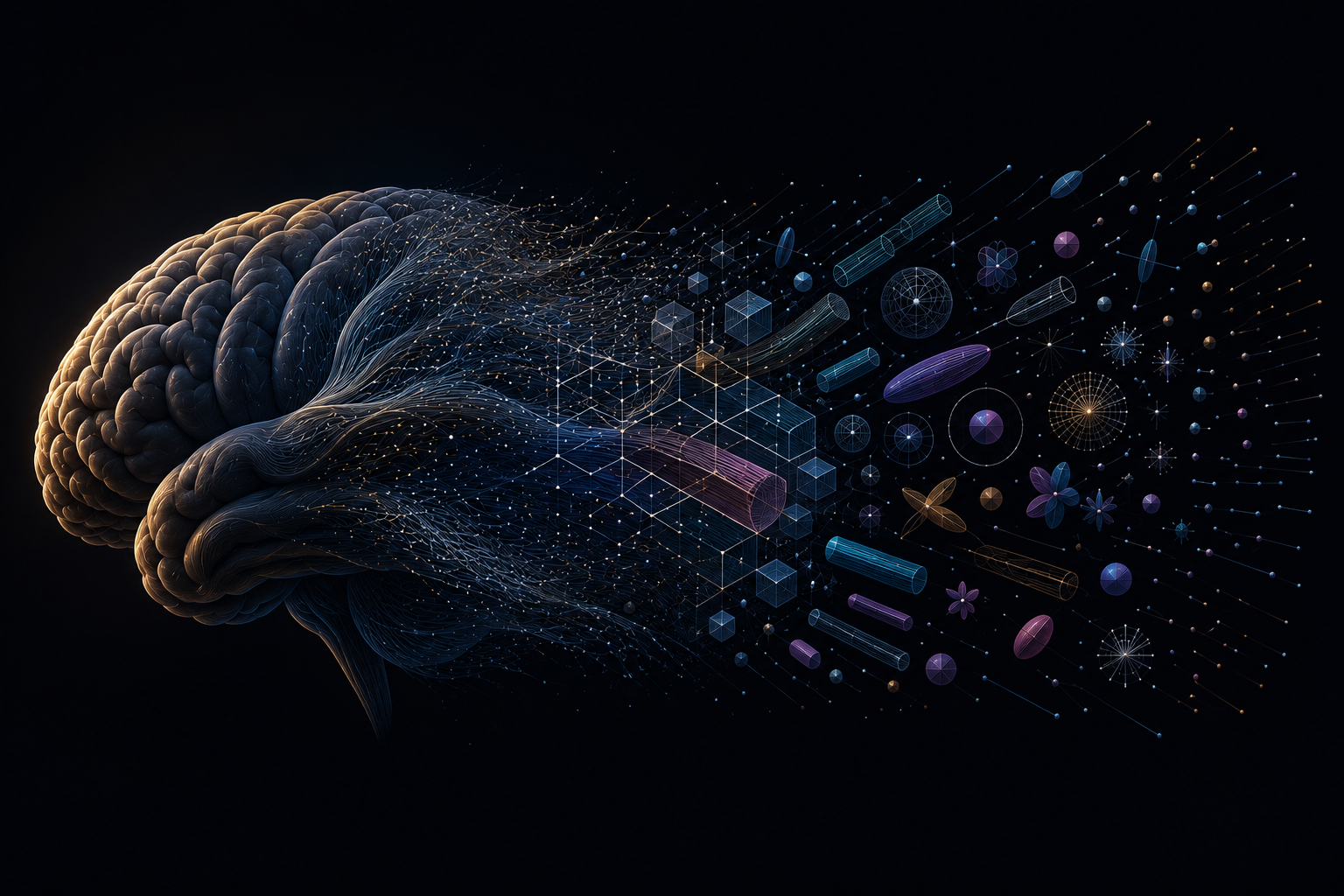 Brain dissolving into diffusion MRI microstructure geometry